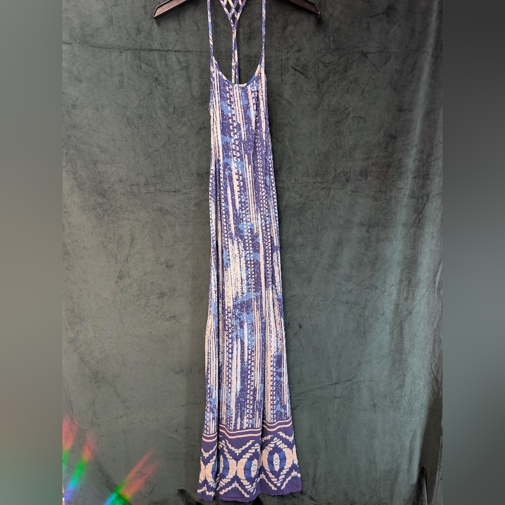 Lani Blue Patterned Maxi Dress
